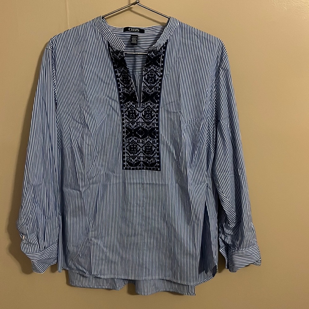Chaps embroidered blouse